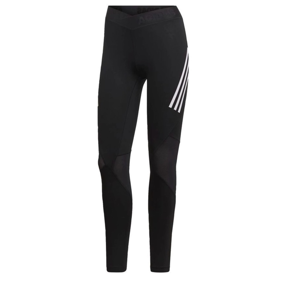Black Leggings with White Stripes adidas alpha skin size small